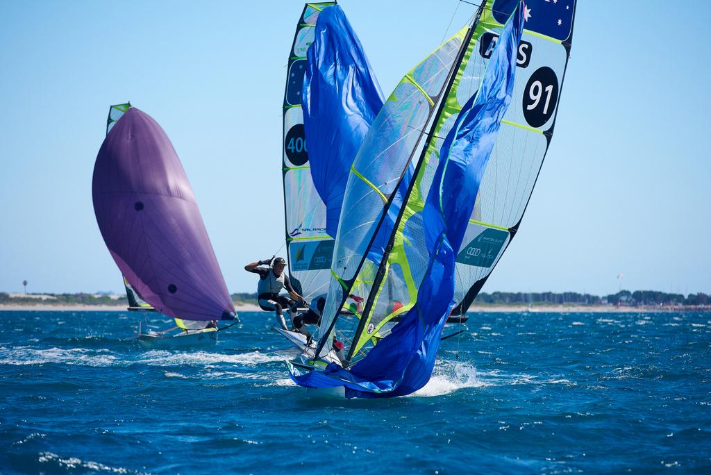 49ers exhillerating competition - 2014-15 Zhik Australian 9er Championships © David Price